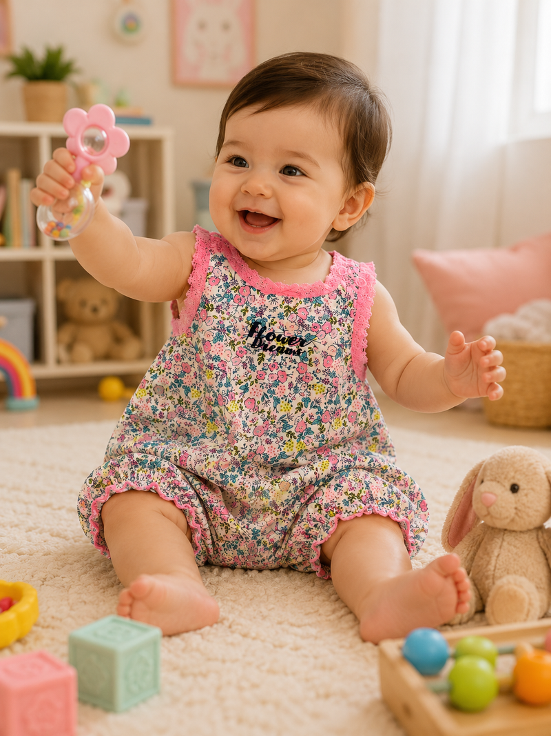 Flower Dreams -Baby half Jumpsuit