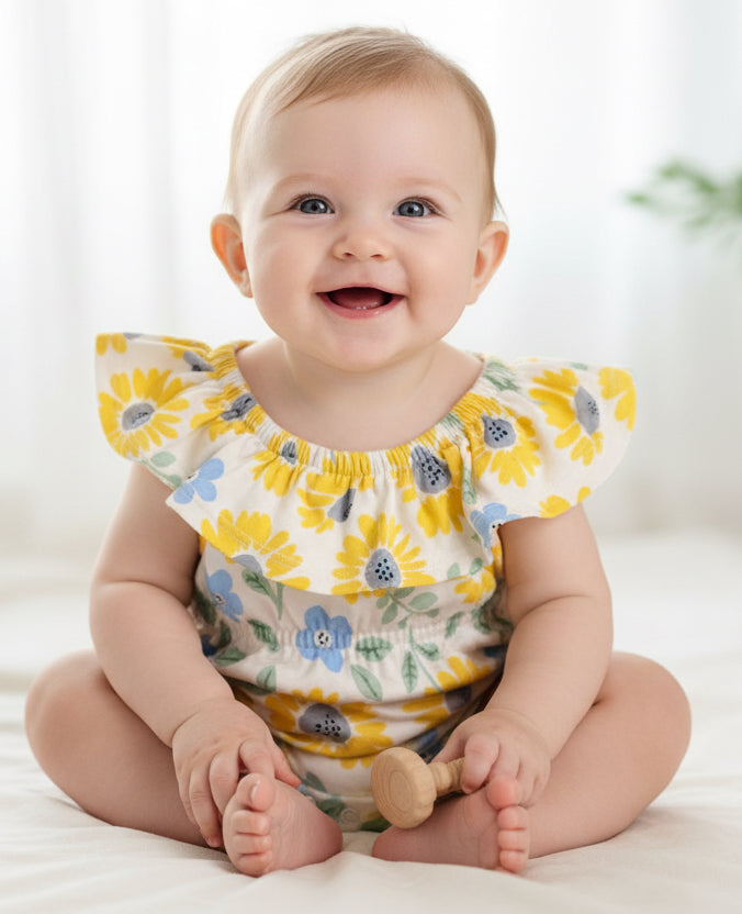 yellow Sunflower🌻- Baby Romper