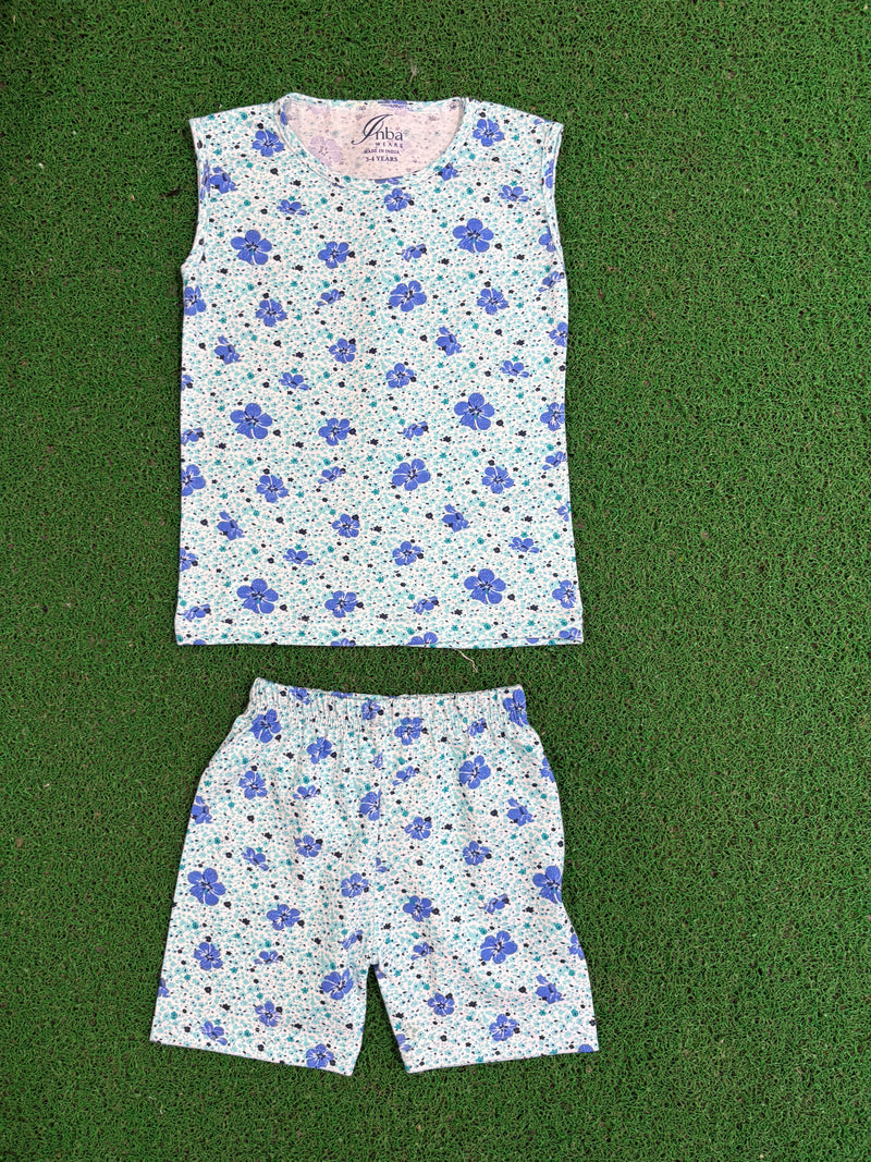 Light blue flowers - Sleeveless co-ords-3