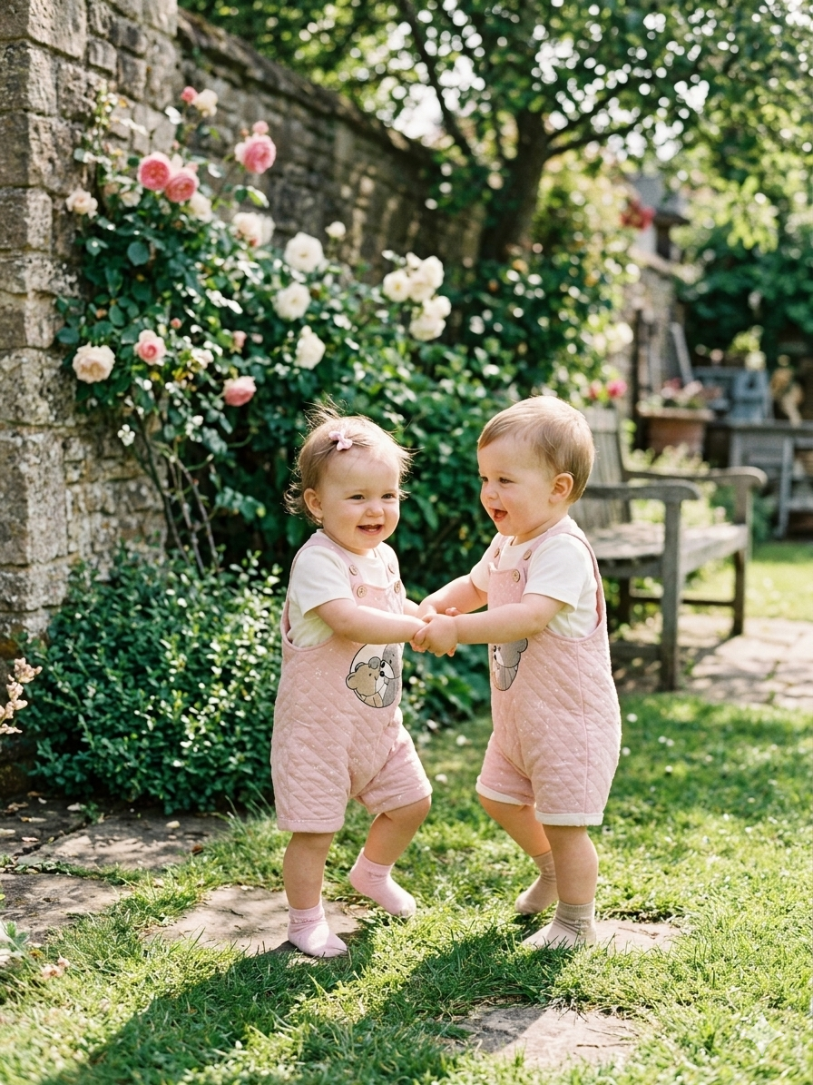 Dusty pink-  Dungaree