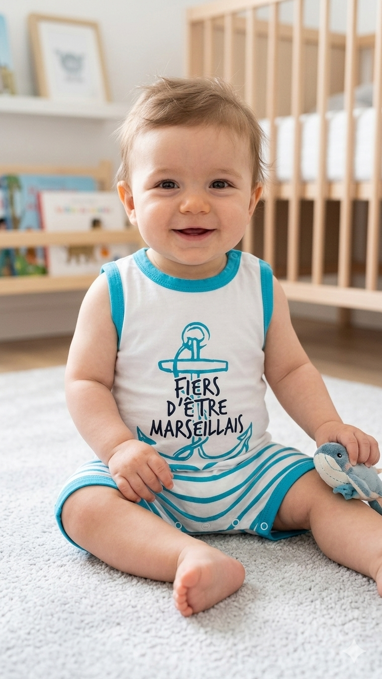 FIERS D’ETRE MARSELLAI FUNGD- baby half Jumpsuit