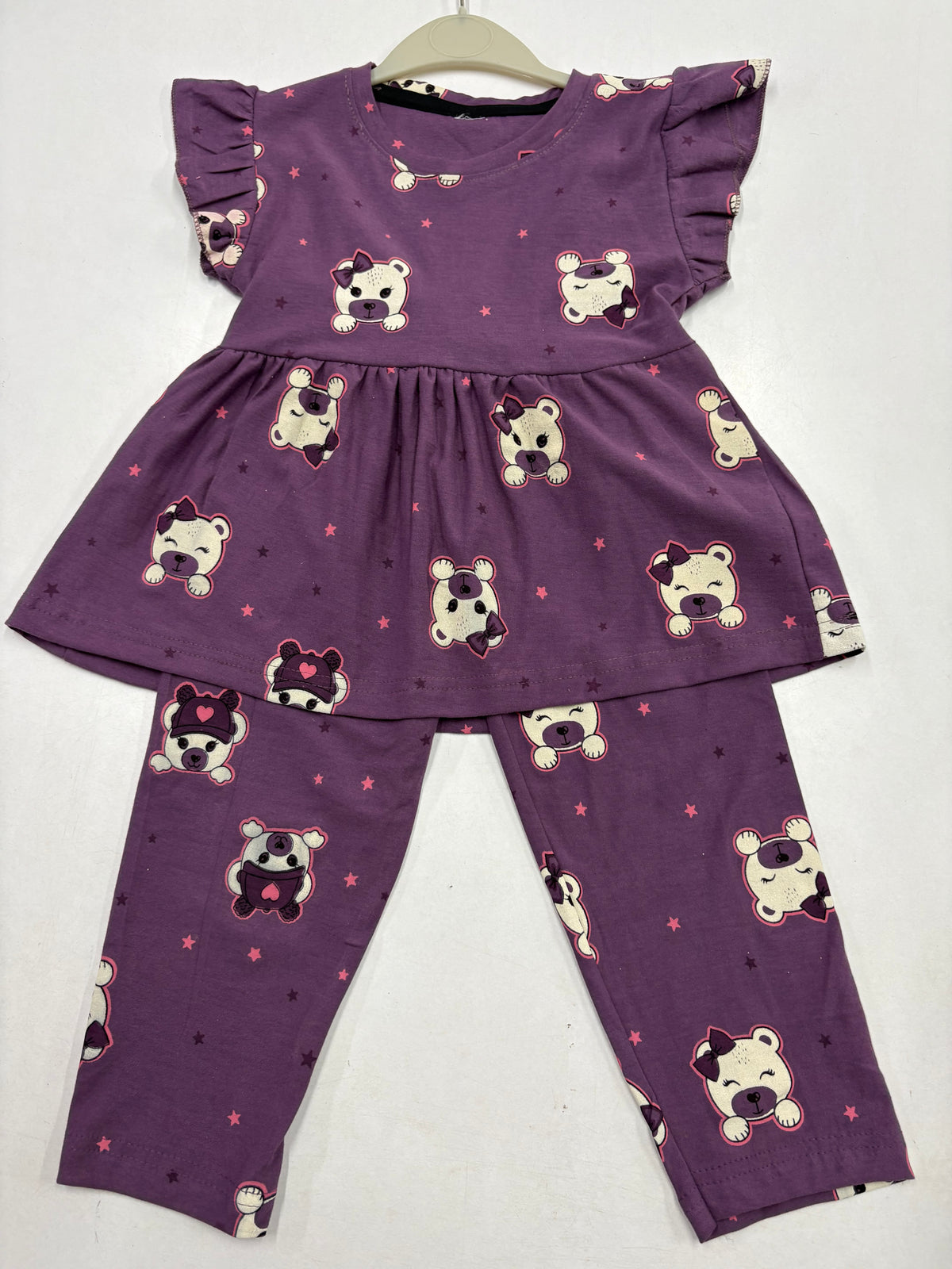 Maroon Peplum Co-ord Girls set