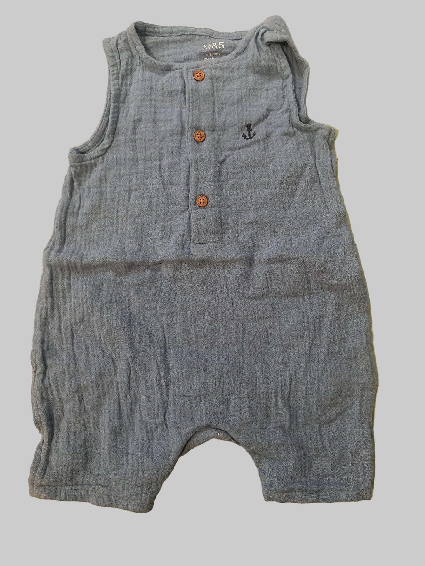 Blue-Baby Half Jumpsuit