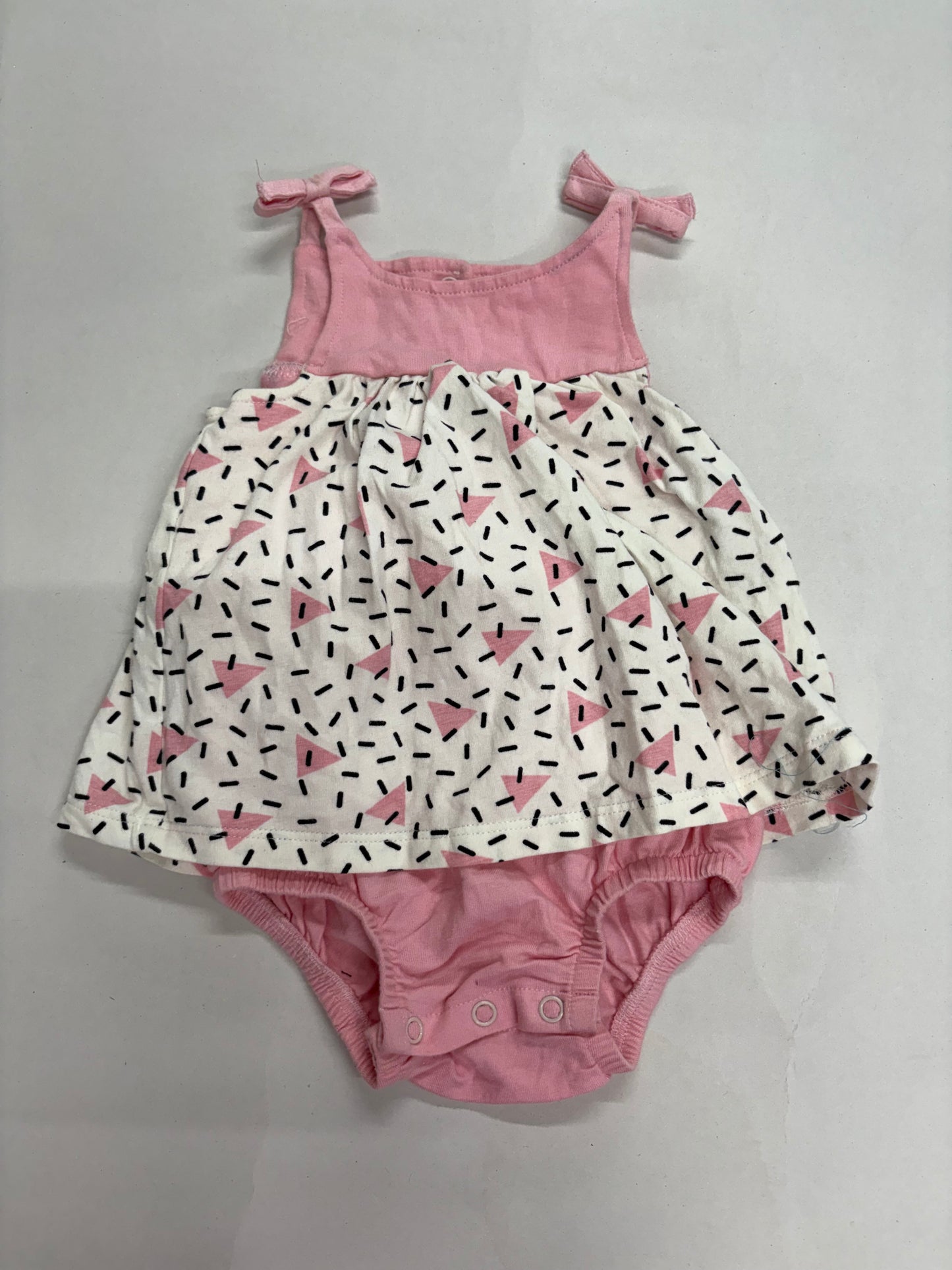 Pink triangle -Onesies frock
