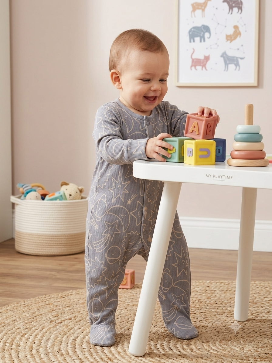 White Small Brown Teddy Baby Full Jumpsuits