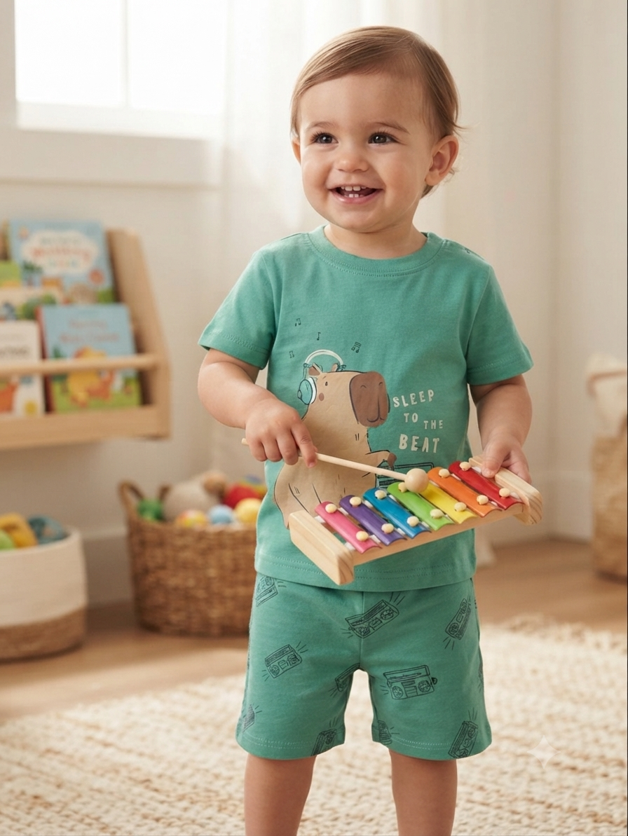 Green-Kids Co-Ord Set premium quality