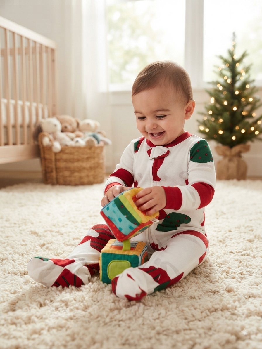 Christmas with shoe (zipper)-Baby High quality jumpsuit