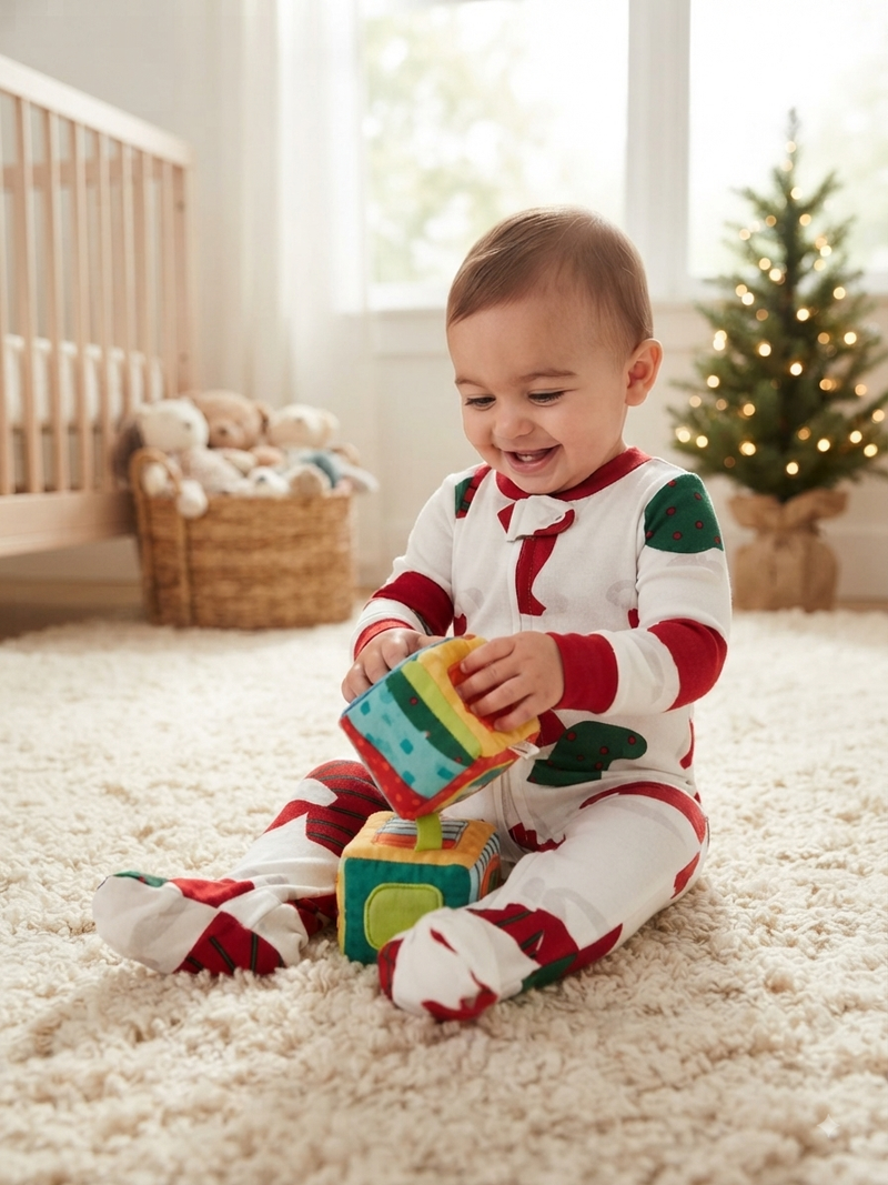 Christmas with shoe (zipper)-Baby High quality jumpsuit