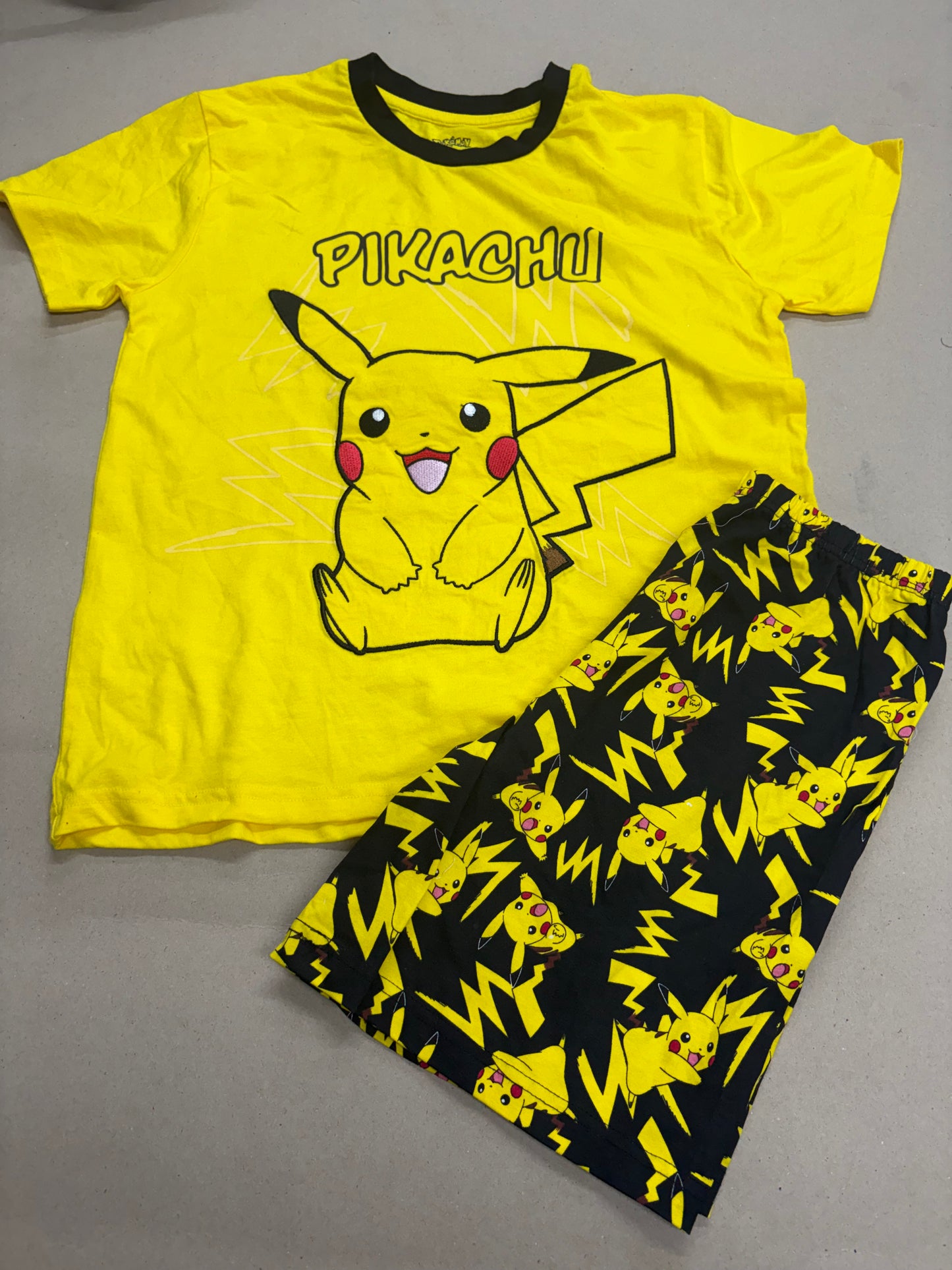 Yellow and black Pikachu-Kids Co-Ord Set premium quality