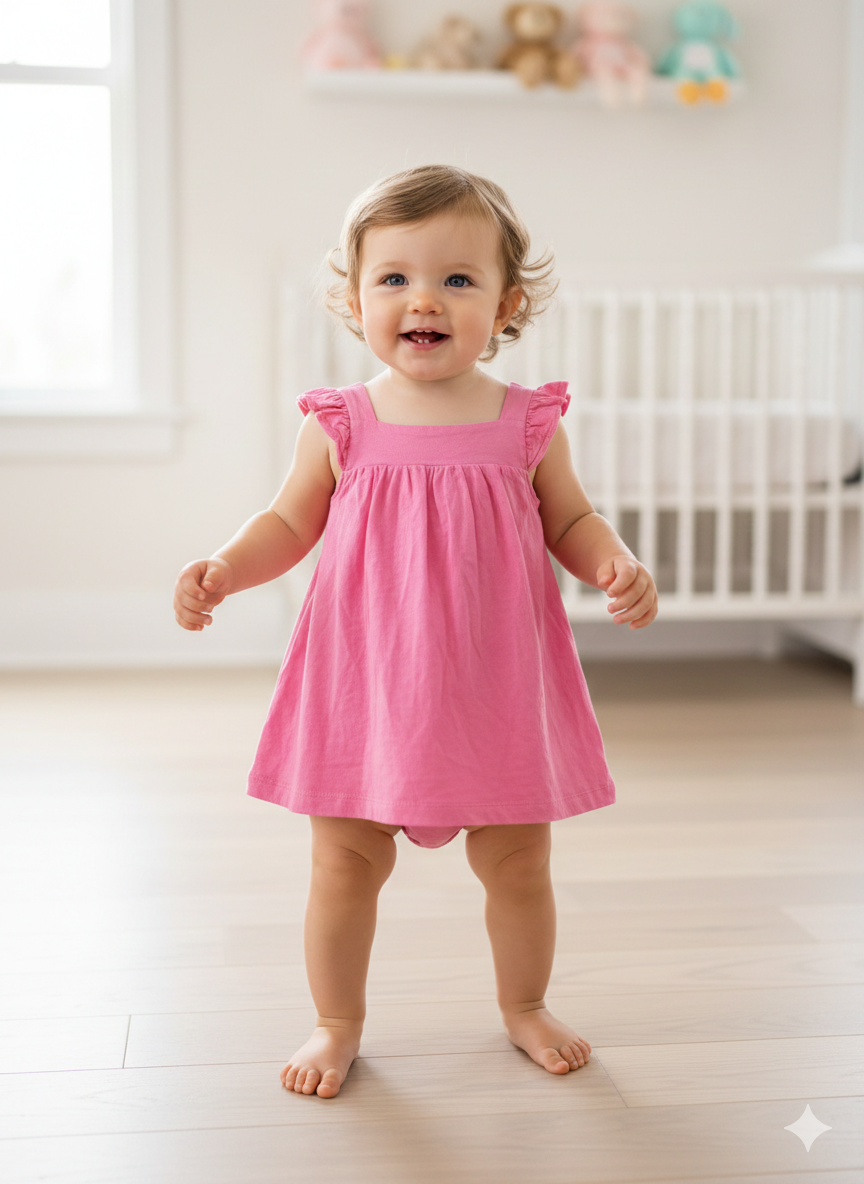 Pink -Onesies  frock