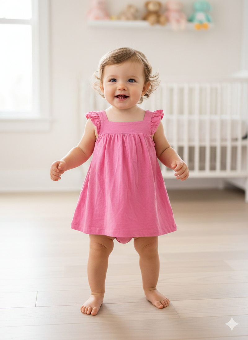 Pink -Onesies  frock