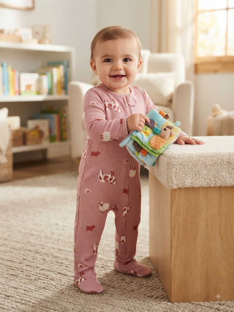 Pink With cow 🐄with shoe- Baby high quality jumpsuit