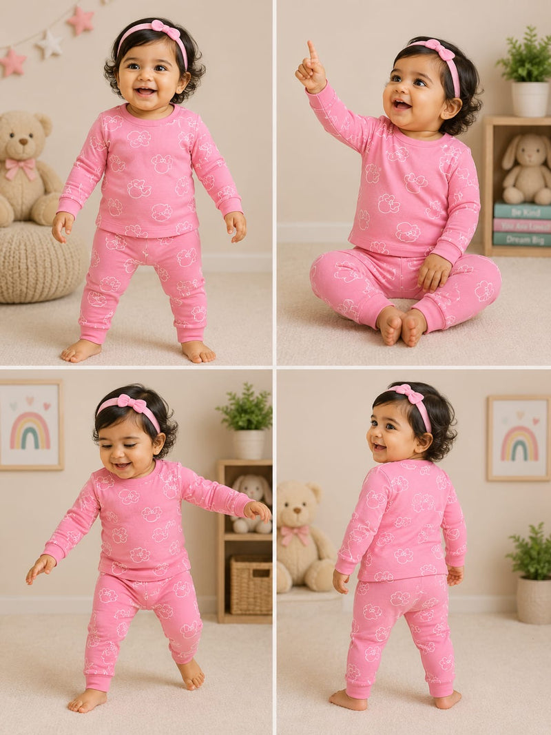 Pink - Full sleeve  co ords set