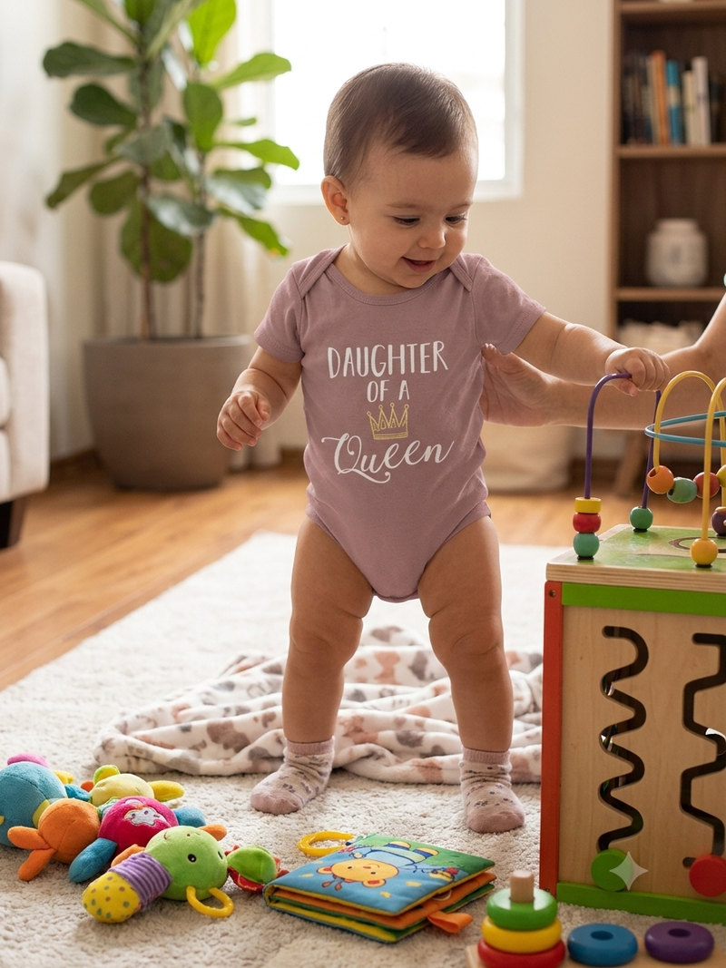 DAUGHTER OF A Queen 👑 -Baby Romper
