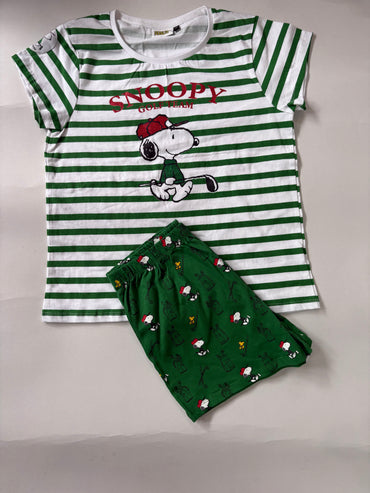 Snoopy Golf Team- Half sleeve Shorts Set
