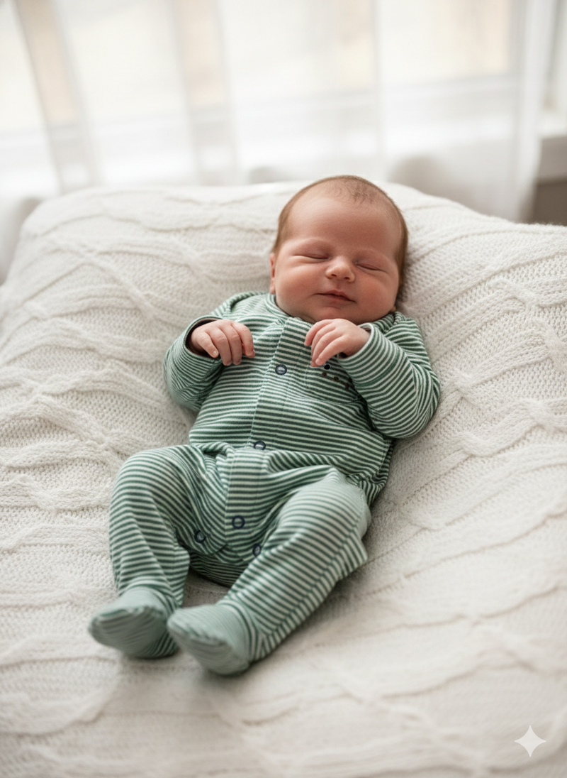 Green with strips-Baby full Jumpsuits