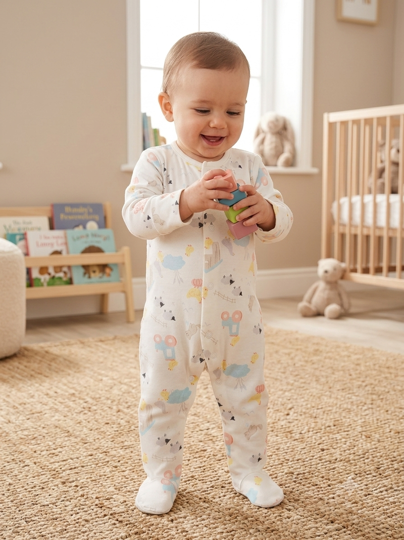 Pearl white-Baby Jumpsuit