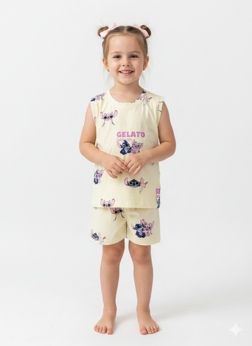 Yellow GELATO Season-Sleeveless co-ords