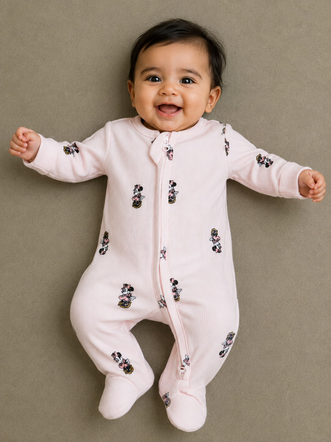 Baby pink  Mickey-Baby full shoes Jumpsuits