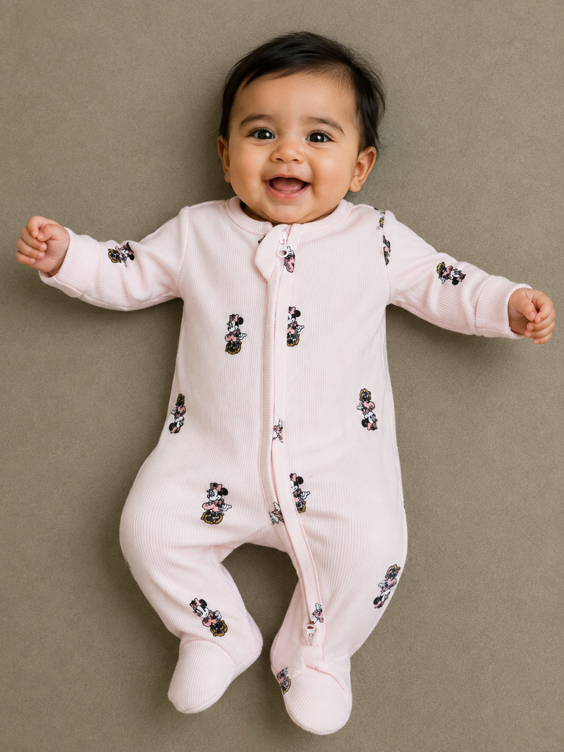 Baby pink  Mickey-Baby full shoes Jumpsuits