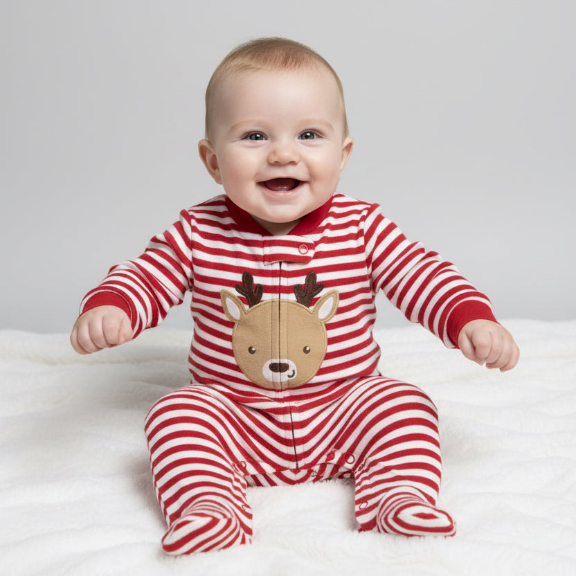 Red with white stripes🫎- Baby High Quality Jumpsuits