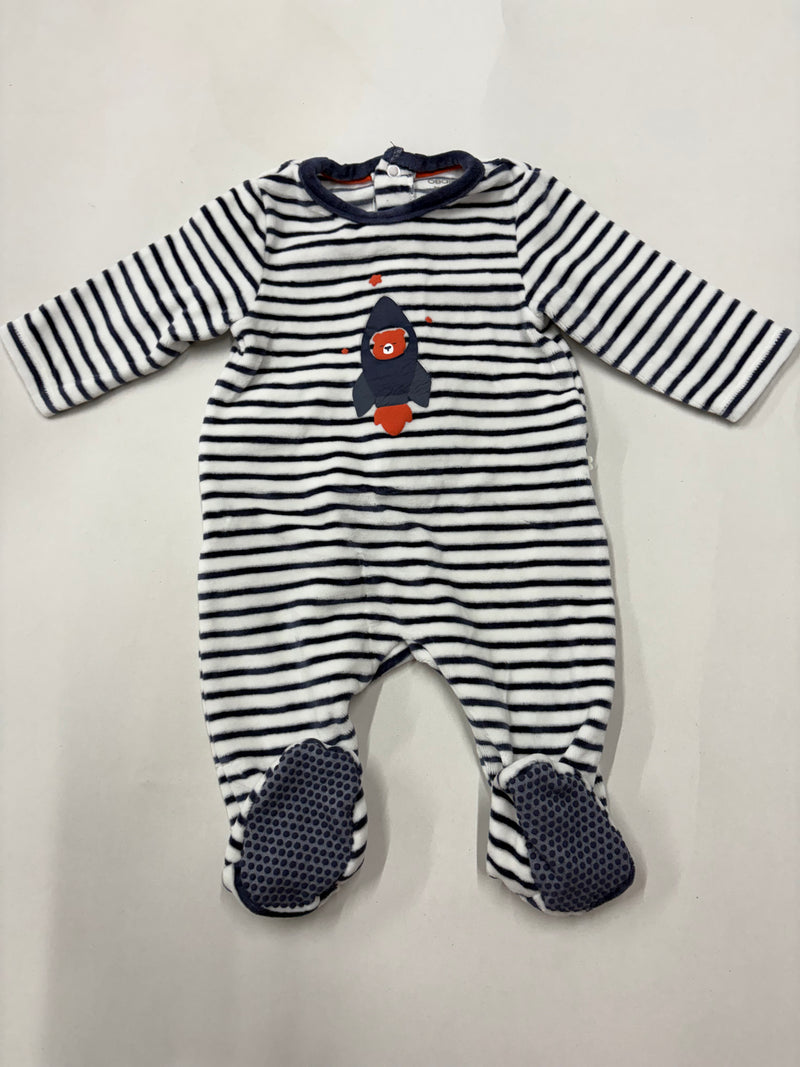 Navy airoplane with teddy -Baby full Jumpsuits