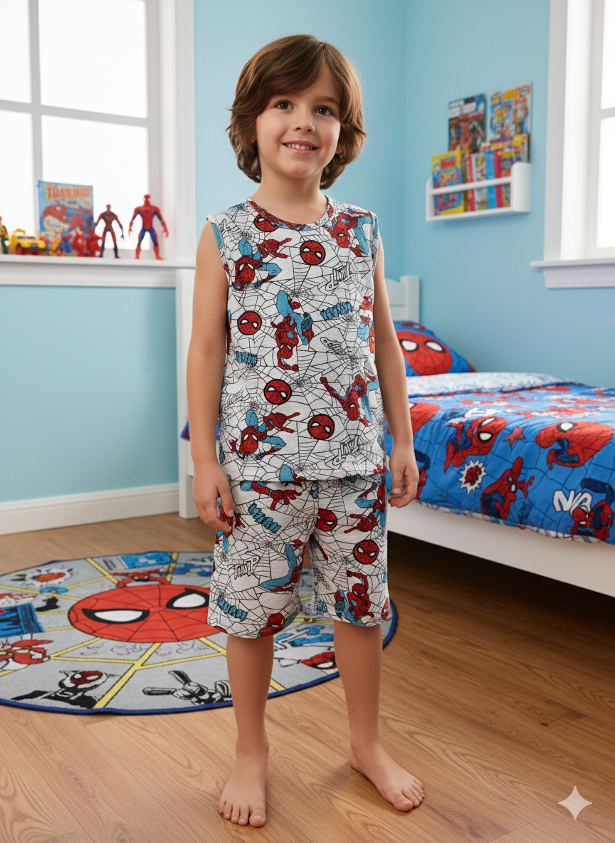 Spider man-Sleeveless co-ords