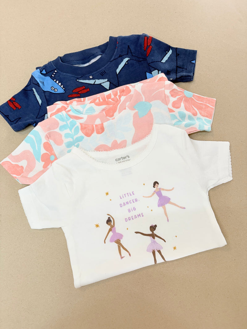 Girls & boys half t-shirts 3 Pcs Combo Set