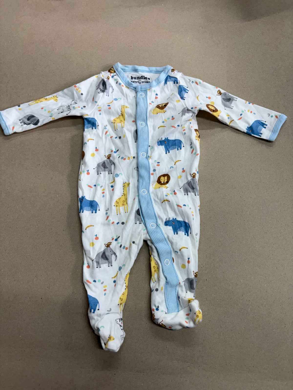 White with animal 🦒 🦓-Baby High quality jumpsuit