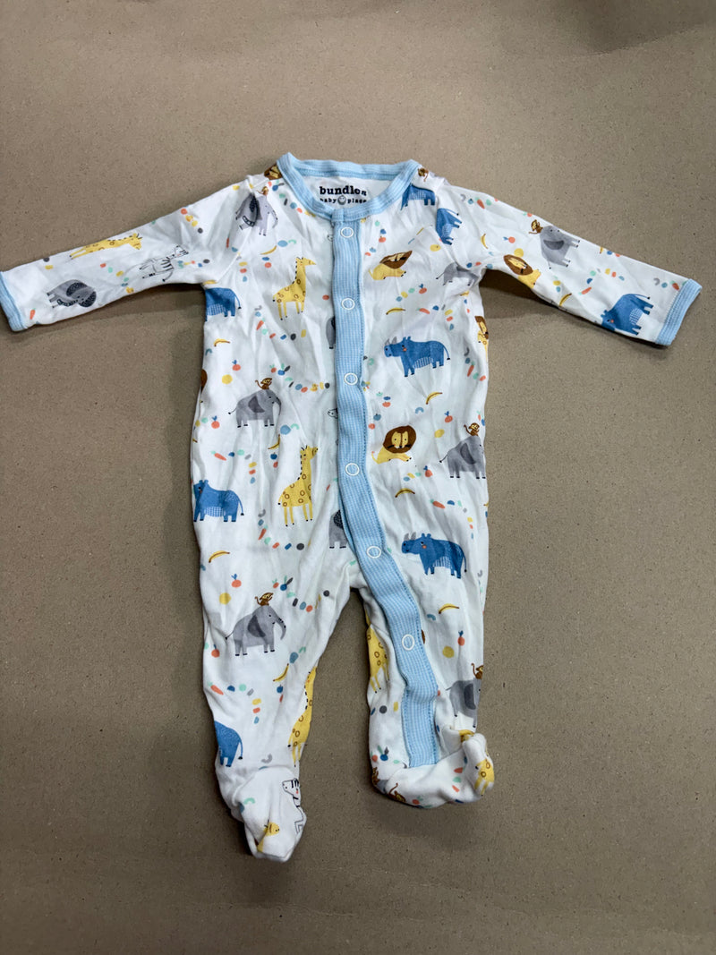 White with animal 🦒 🦓-Baby High quality jumpsuit