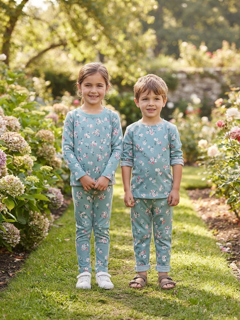 Pistha Green Flowers-Premium winter wear LoopKnit