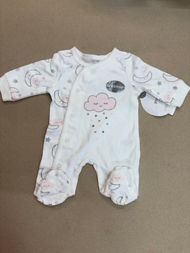 White cloud moon star-Baby full shoes Jumpsuits