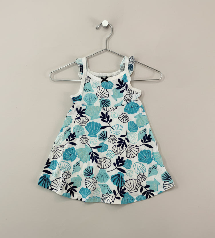 Sky blue -sleeveless Frock