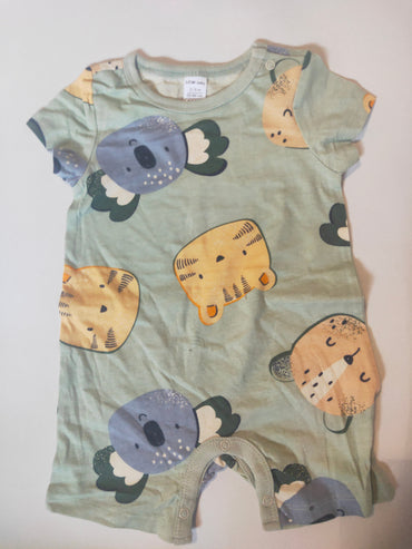 Green animals- Baby half Jumpsuits