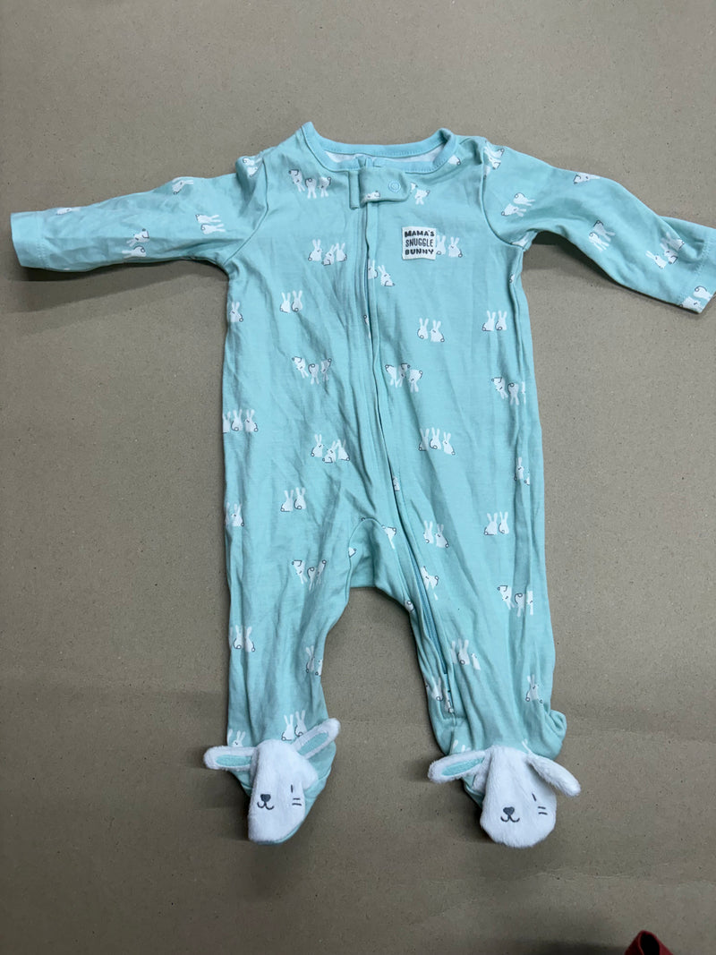 Light green bunny 🐰 with shoe(zipper)-Baby High quality jumpsuit