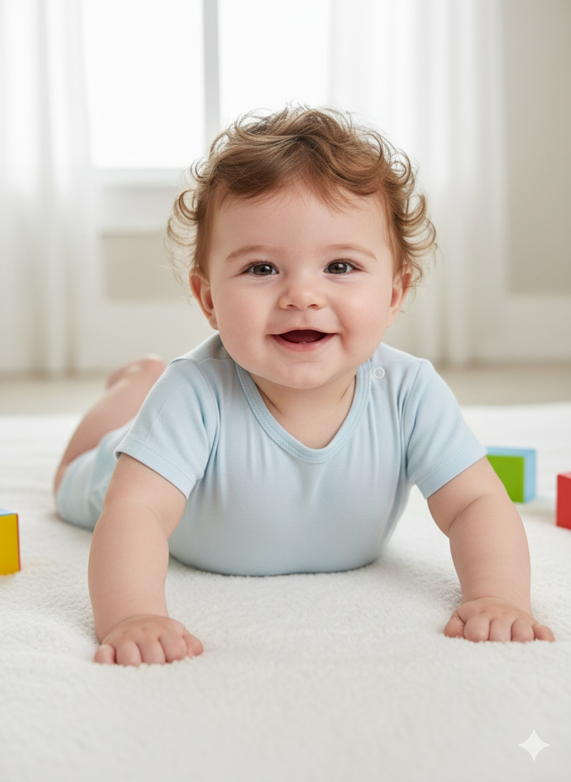 Sky blue -High  Quality Baby half Jumpsuits