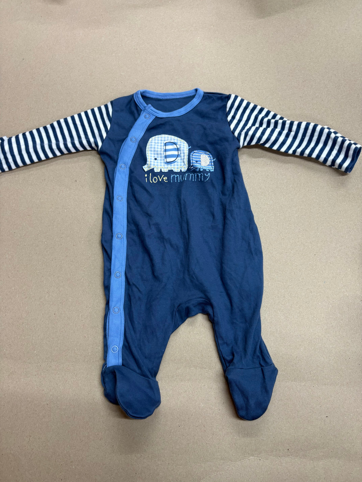 I love mummy with shoe (snap button)-Baby High quality jumpsuit
