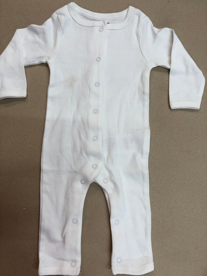 Plain white-Baby Jumpsuits