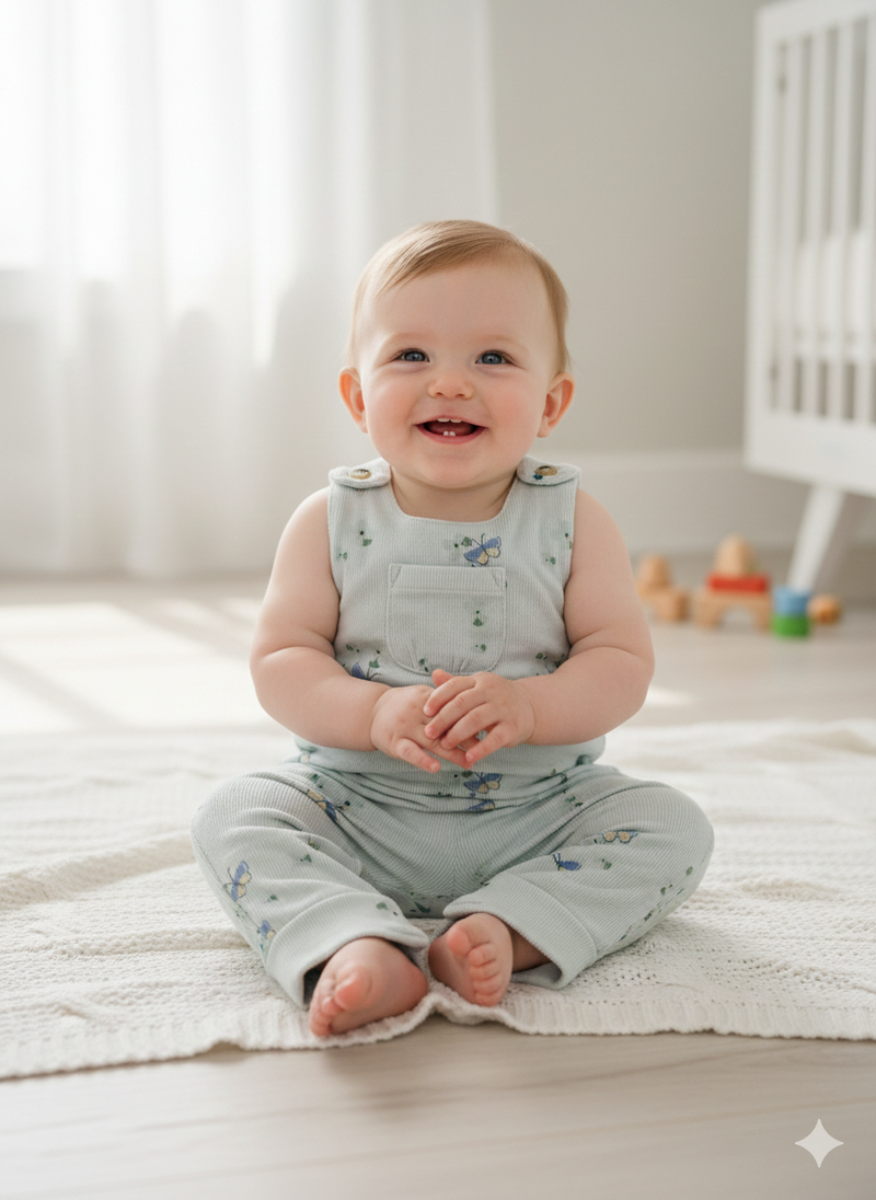 Butterfly with packet-Baby  sleeveless Jumpsuits