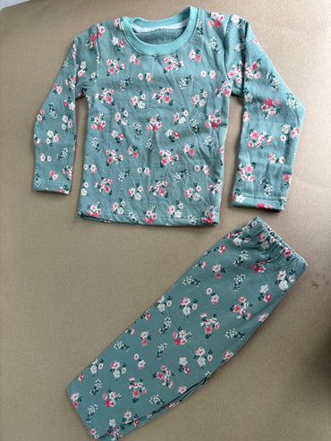 Pistha Green Flowers-Premium winter wear LoopKnit