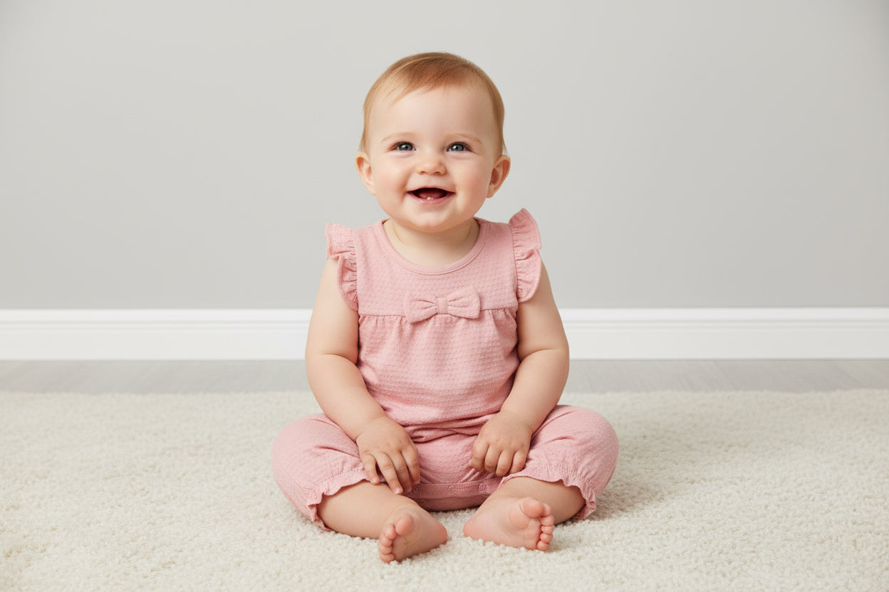 Pink-Baby Half Jumpsuit