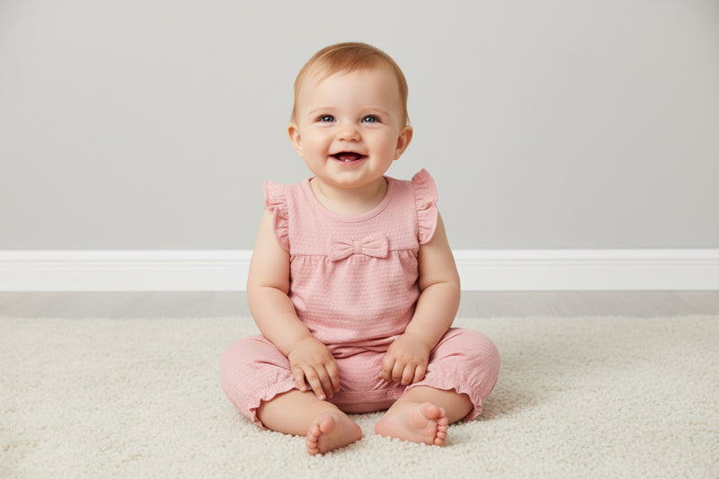 Pink-Baby Half Jumpsuit
