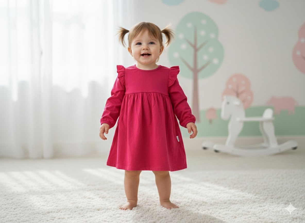 Red -baby fullSleeve frock
