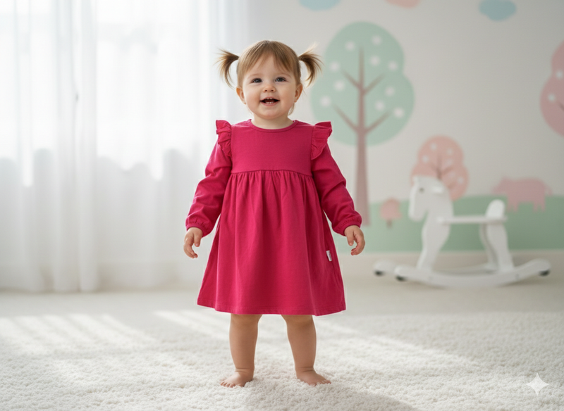 Red -baby fullSleeve frock