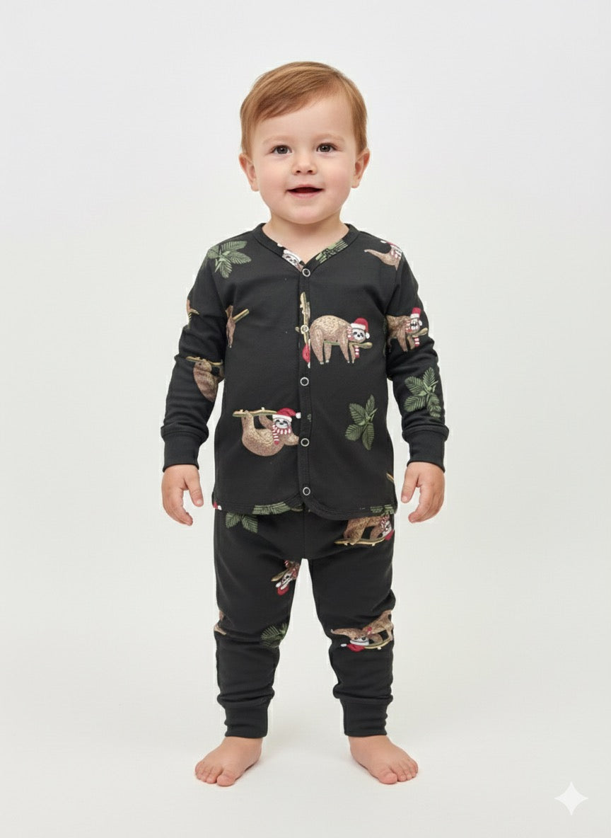 Full Sleeve Baby Jabla black with animal Christmas