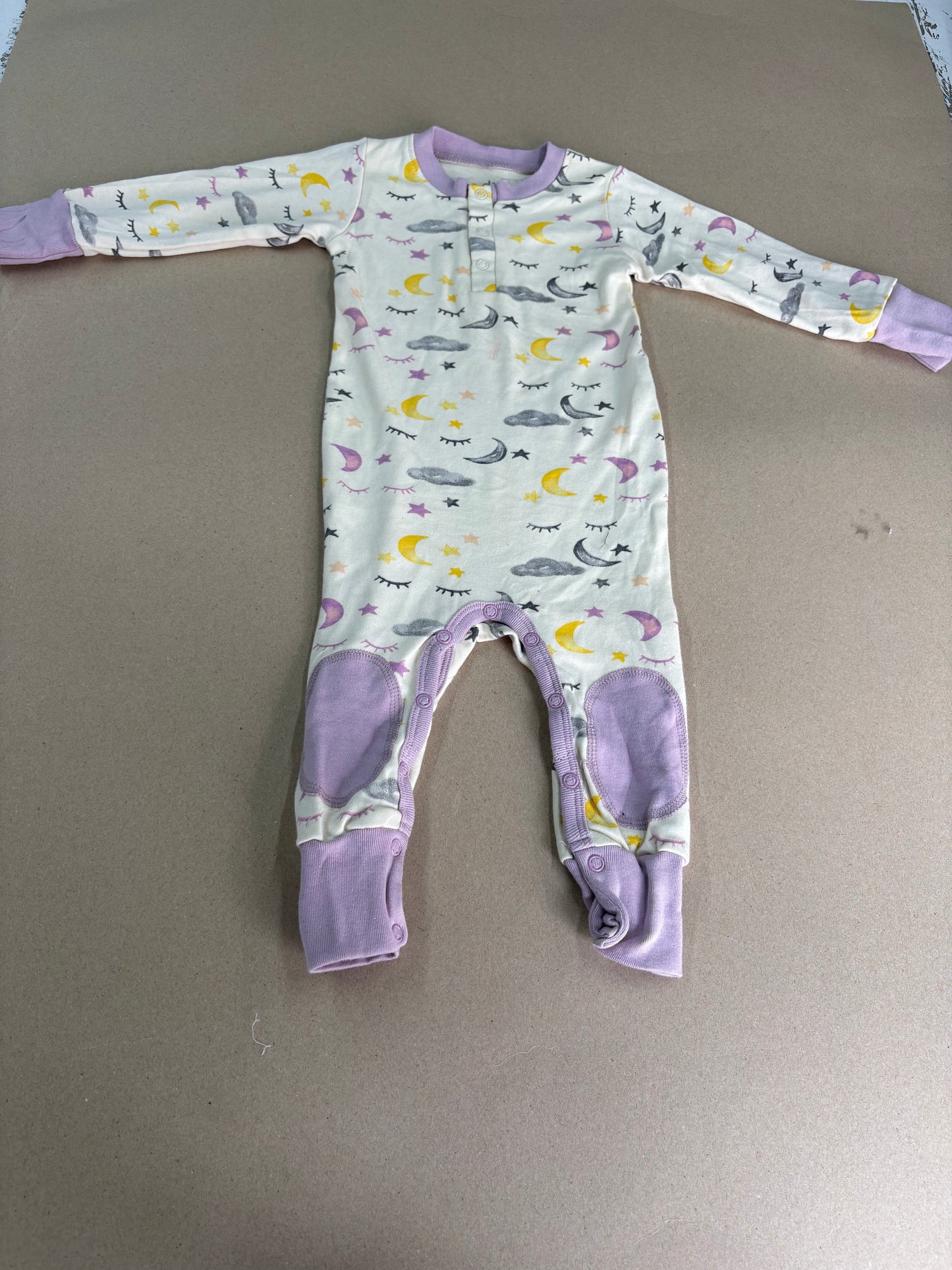 Violet half moon -high Quality Baby Jumpsuit