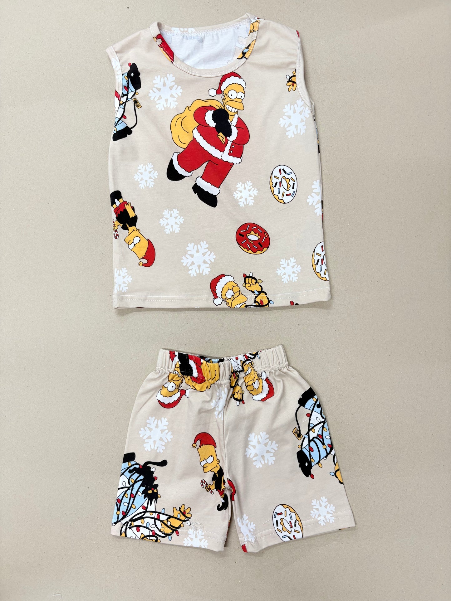 The Simpsons Christmas print-Sleeveless co-ords