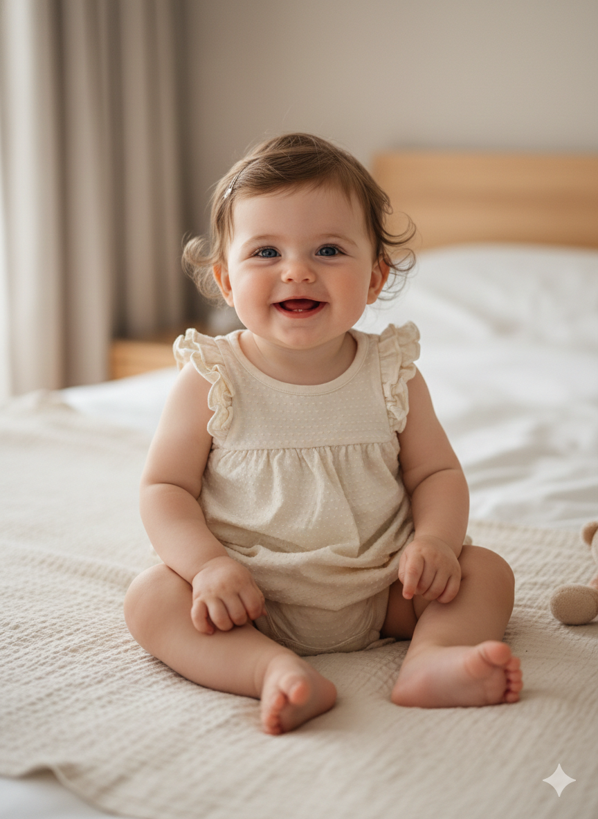 White -Baby Half Jumpsuit