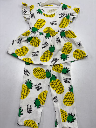 Pineapple Peplum Co-ord Girls set.