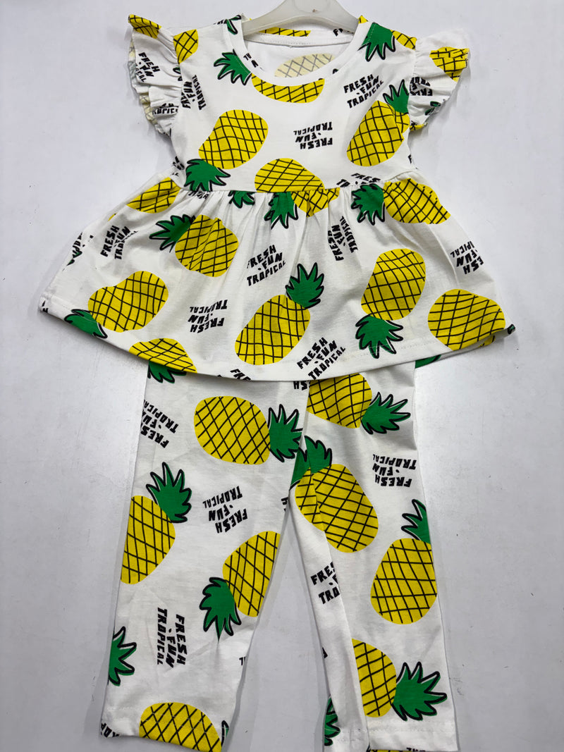 Pineapple Peplum Co-ord Girls set.